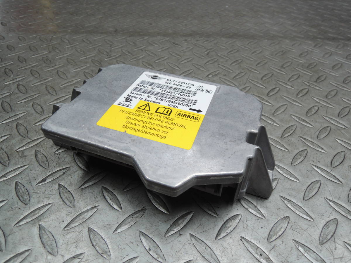 ・ MF16S BMW MINI ミニクーパーS 純正 エアバッグコンピューター 65.77 3451779-01 R3506 B-1547拍卖