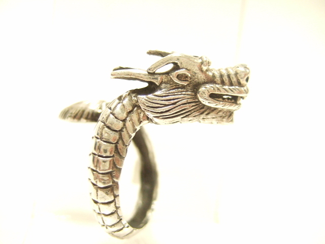 横浜最新 シルバー925SILVER銀リング 龍♪魅惑のドラゴン10g フリーサイズ 送料290円ξgRξ ξ69s拍卖