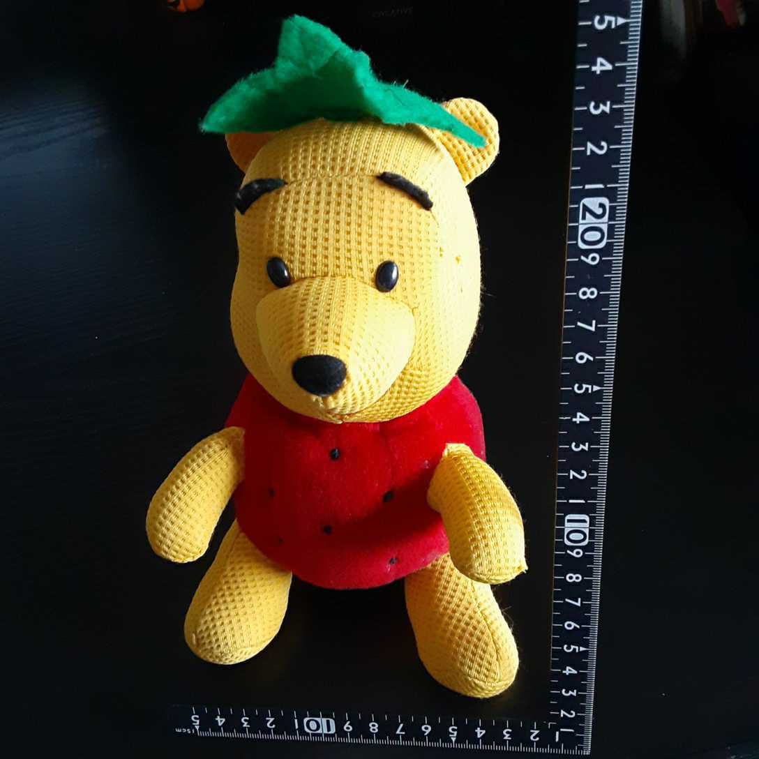 非売品☆くまのプーさん☆ぬいぐるみ☆イチゴの衣裳☆残1拍卖