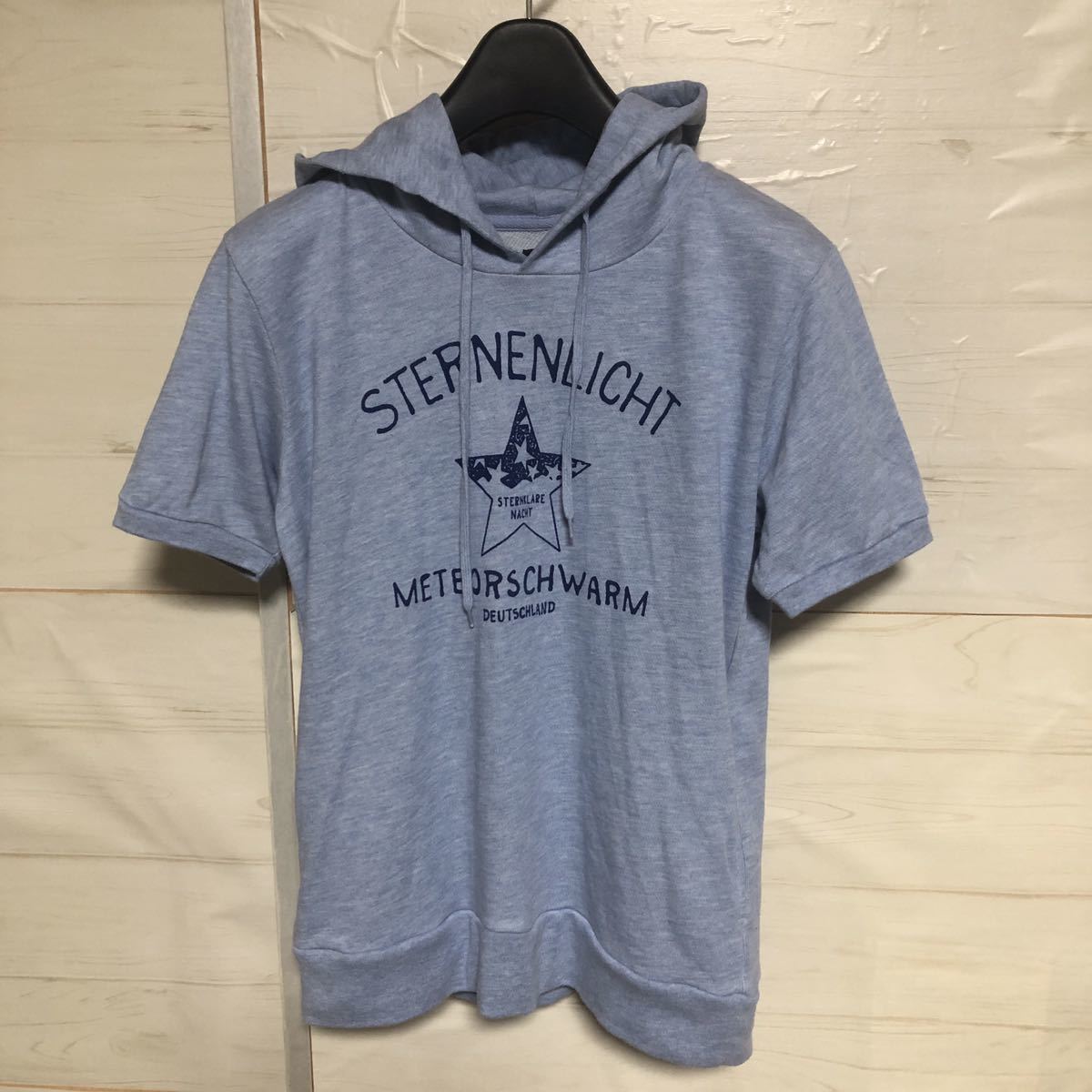 Design Tshirts Store graniph グラニフ 半袖 スウェット パーカー 水色 S 美品 管理C802拍卖