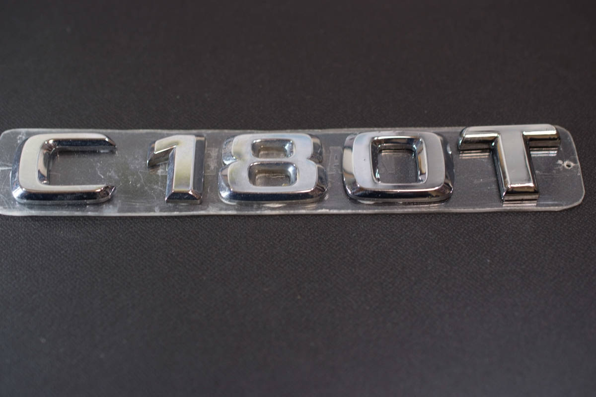 □ Mercedes ベンツ 実車エンブレム C180T Kompressor T-Modell W204 ドイツ本国実車取外し品 貼文字純正品 W155㎜×H25㎜ ocitye Cクラス拍卖
