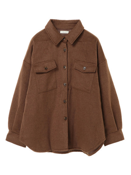 アースミュージック&エコロジー アウター BIGシャツ ブルゾン 厚手 新品 未開封 定価¥5489 ブラウン オーバーサイズ ゆったり拍卖