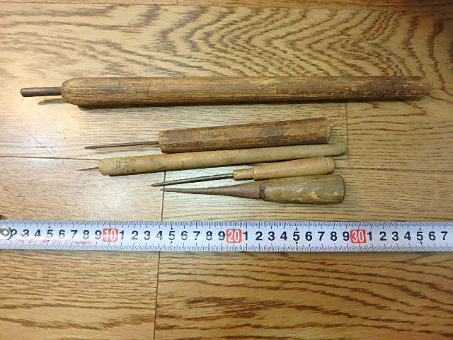 60s105y 中古 古い キリ 錐 長い彫刻刀 目打ち ケガキ針 手芸 5本 レトロ 古道具 工具 当時物 ジャンク(北海道・沖縄・離島は発送不可)拍卖