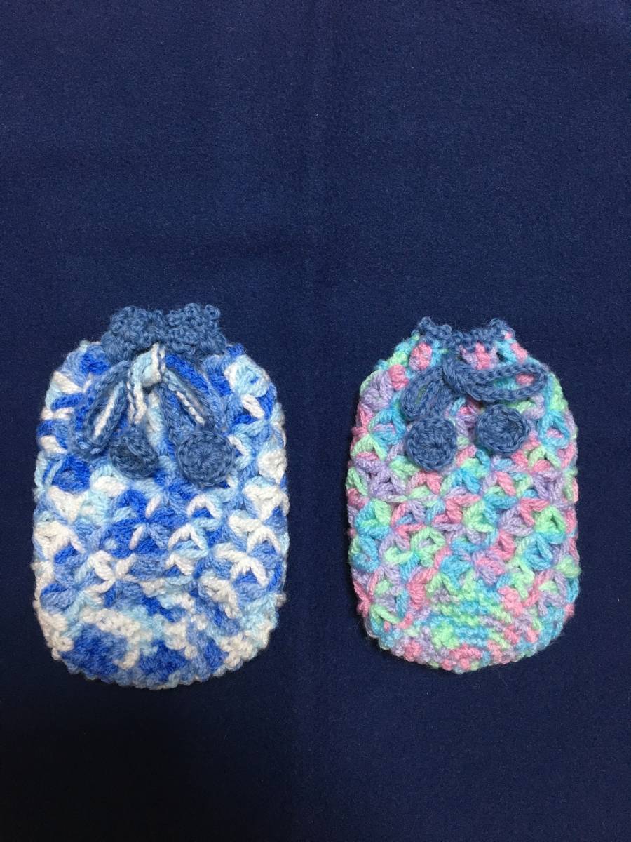 ハンドメイド 編みぐるみ あみぐるみ ペットボトルカバー 300ml~345ml用 二つセット その1拍卖