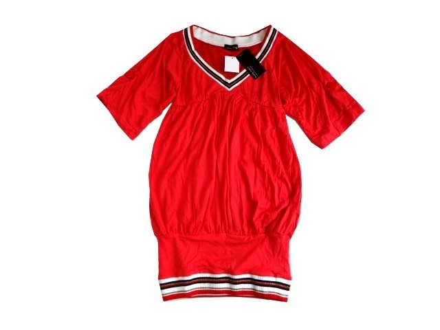 新品 caro karo Vネック チュニック ワンピース オレンジ M レディース 拍卖