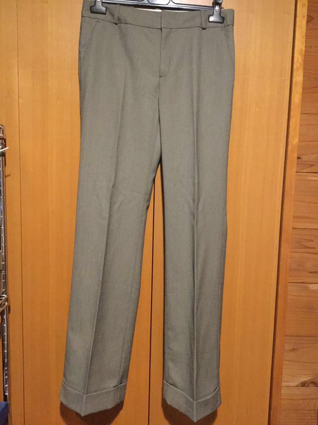 ☆バナナリパブリック ジャガード織 ワイド ストレート パンツ サイズ6 11~13号 ブラウン系 定価9,800円 未使用拍卖