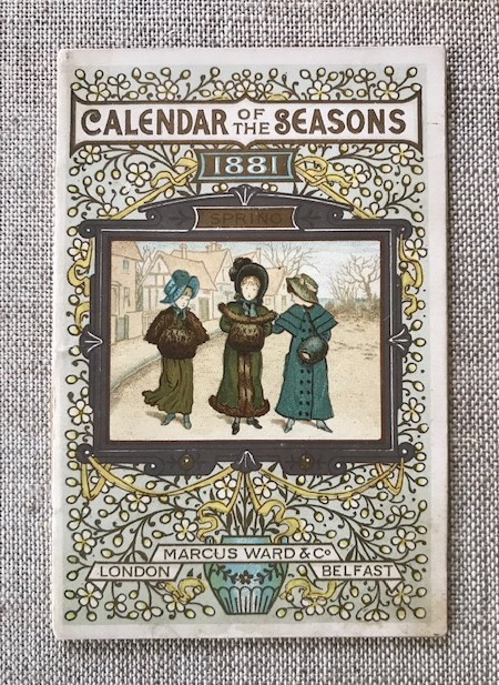 【特価】 *100年前の絵本箱* ≪ ケイト グリーナウェイ ≫ アンティーク 8色刷木版挿画本 CALENDER OF THE SEASONS 1881年拍卖