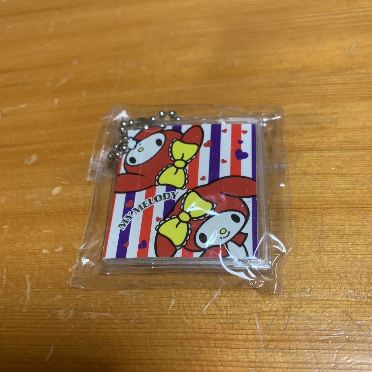 キーホルダー サンリオ マイメロディー メモ帳型 ストラップ SANRIO MY MELODY レア 希少 新品 未使用品 送料無料拍卖