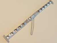 600円即決/新品・未使用・バンビ婦人用銀色ブレス・ラグ幅8~15ミリ拍卖