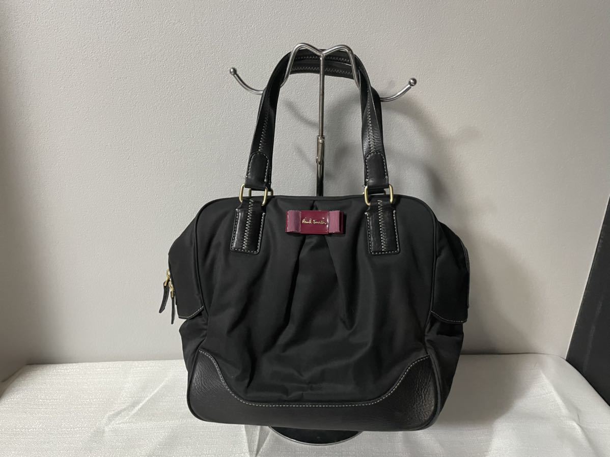 美品Paul Smithポールスミストートバッグナイロン軽量ハンド鞄仕事ビジネス拍卖