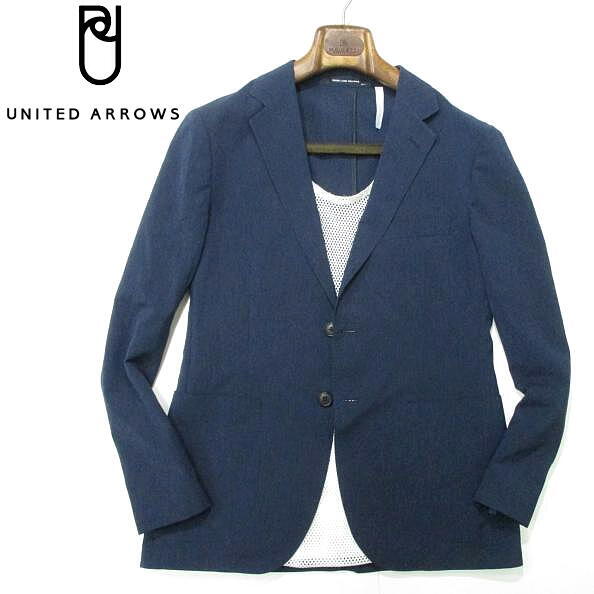 春夏▼ ユナイテッドアローズ アンコン テーラードジャケット 紺 ネイビー 2B UNITED ARROWS アローズ 46 Mサイズ拍卖