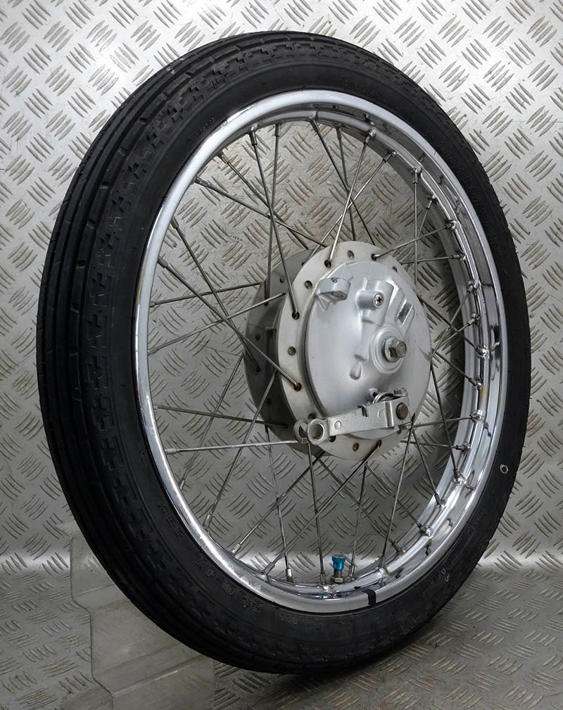 スーパーカブ90 カスタム セル付 HA02 フロントホイール ビッグドラム デカドラム g31-03s14【難有】 J17×1.40 角目拍卖