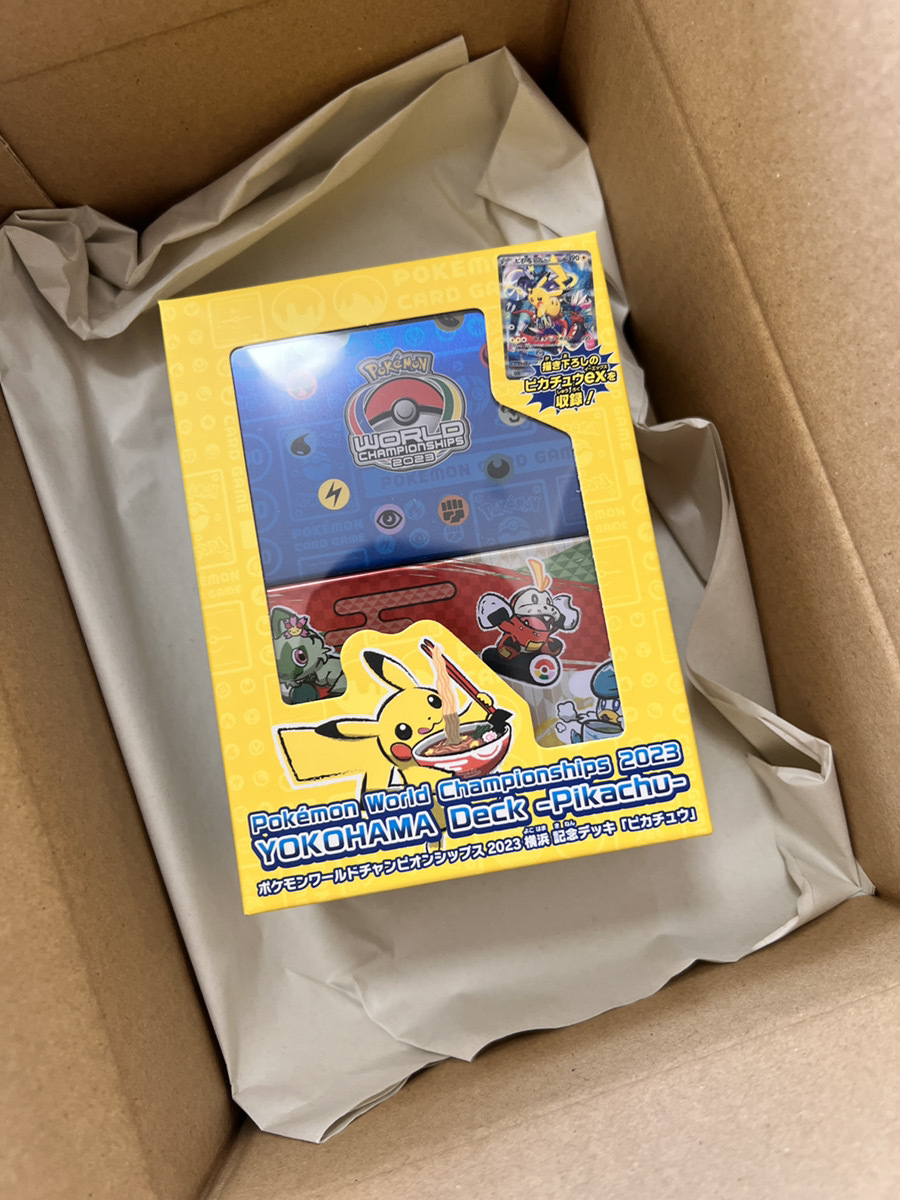 ポケモンカード ワールドチャンピオンシップス2023 横浜 記念デッキ ピカチュウ シュリンク 未開封 ポケモンセンターオンライン 納品書 ⑥拍卖