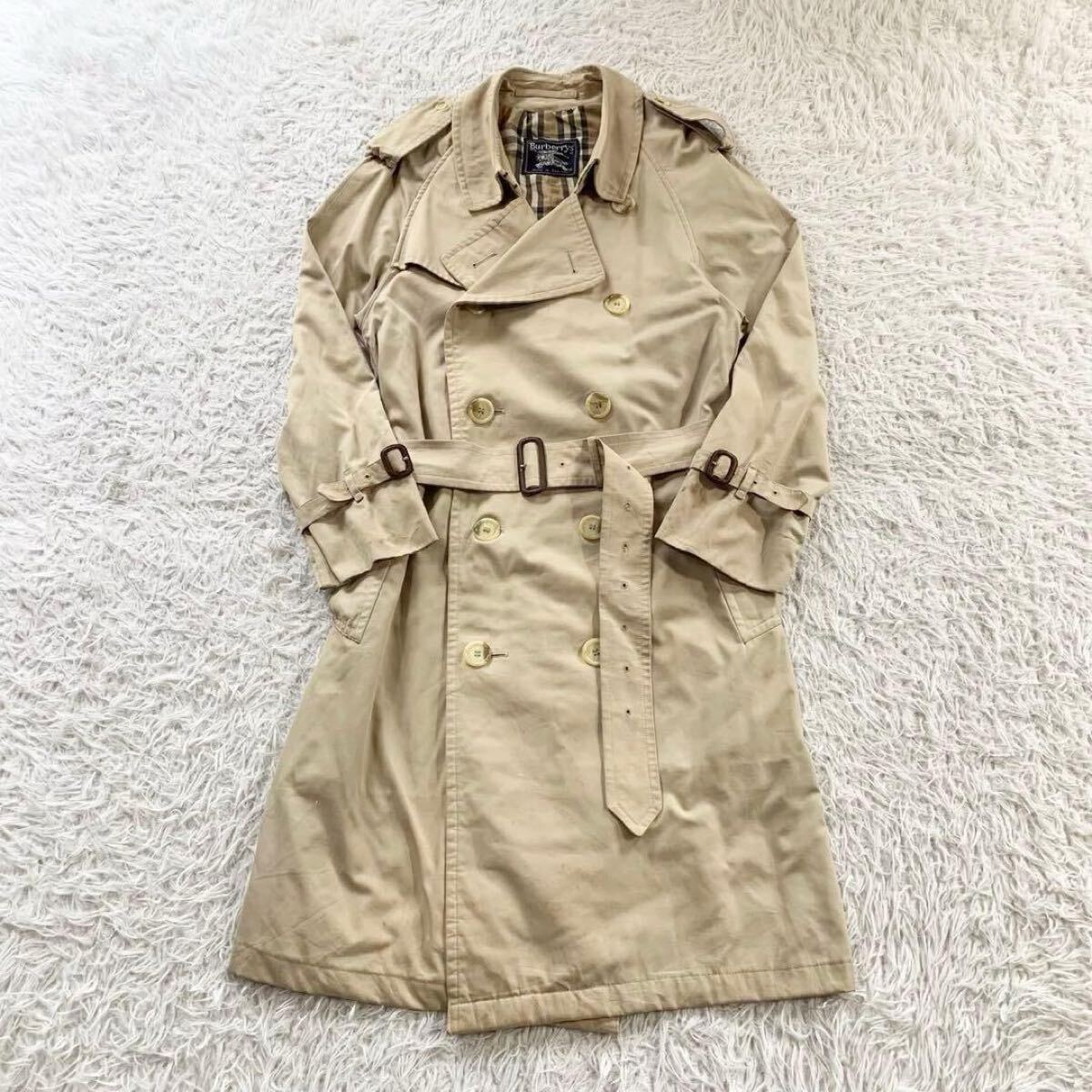 1円~ Burberrys トレンチコート スプリングコート ノバチェック バーバリーズ ベルト付き ヴィンテージ BURBERRYS拍卖