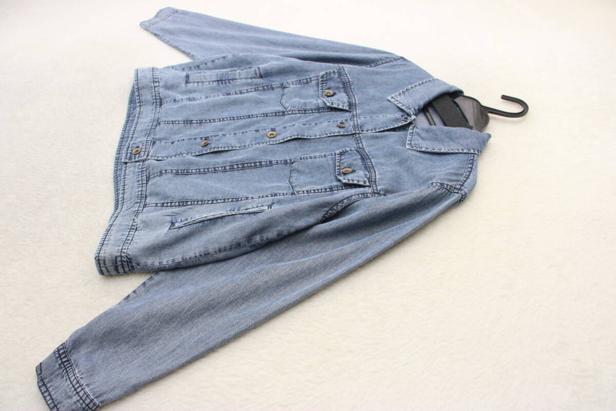 4629 新品 バイオシルクデニムジャケット拍卖