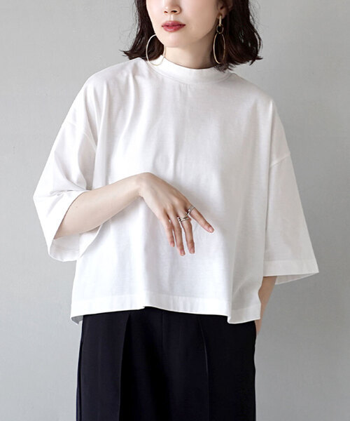 1238 新品 シンプル クロップドTシャツ ホワイト拍卖