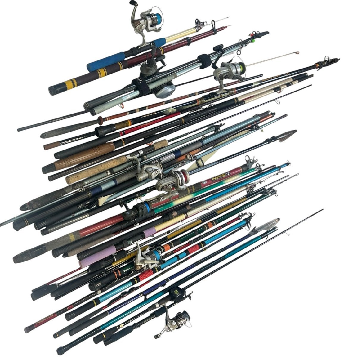 1円スタート 釣り竿 まとめ20点セット OLYMPIC オリンピック DAIWA ダイワ 等 釣具 釣り用品 フィッシング 海釣り 川釣り 動作未確認拍卖