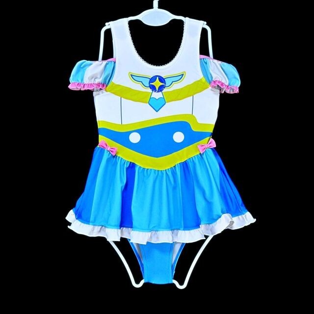 BE7-Y42☆//BANDAI♪ひろがるスカイ!プリキュア*キュアスカイ♪スイムウェア※一番安価な送料はゆうパケットなら280円拍卖