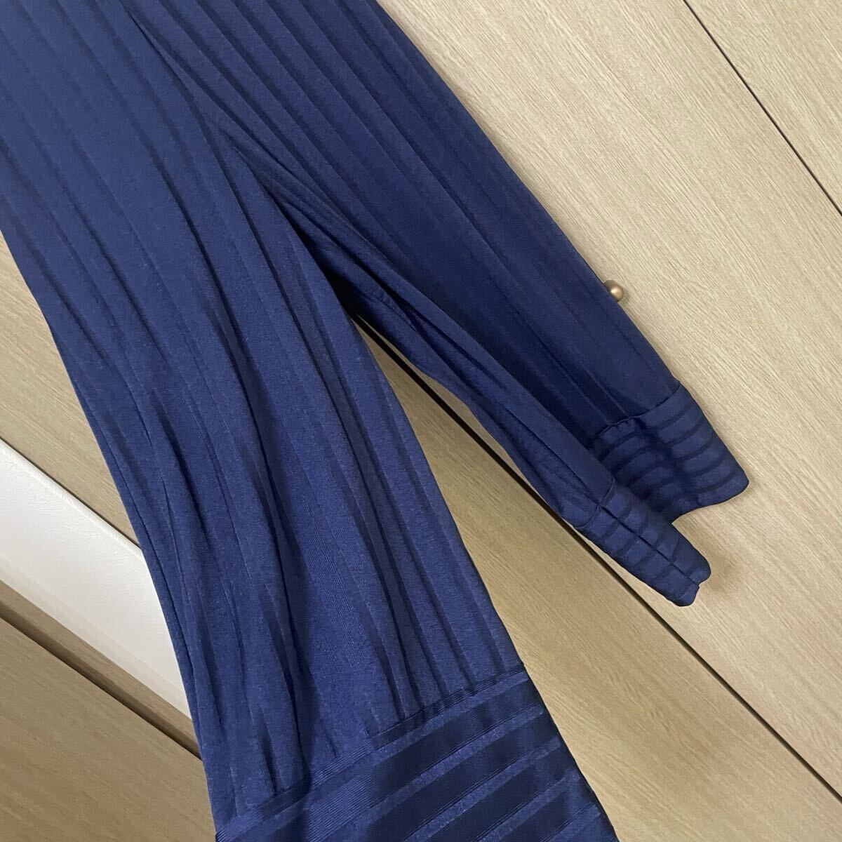 綺麗 大人 素敵 上品 ゴム キュロット ワイド ガウチョ パンツ ネイビー系 お洒落 ZARA 可愛い♪拍卖
