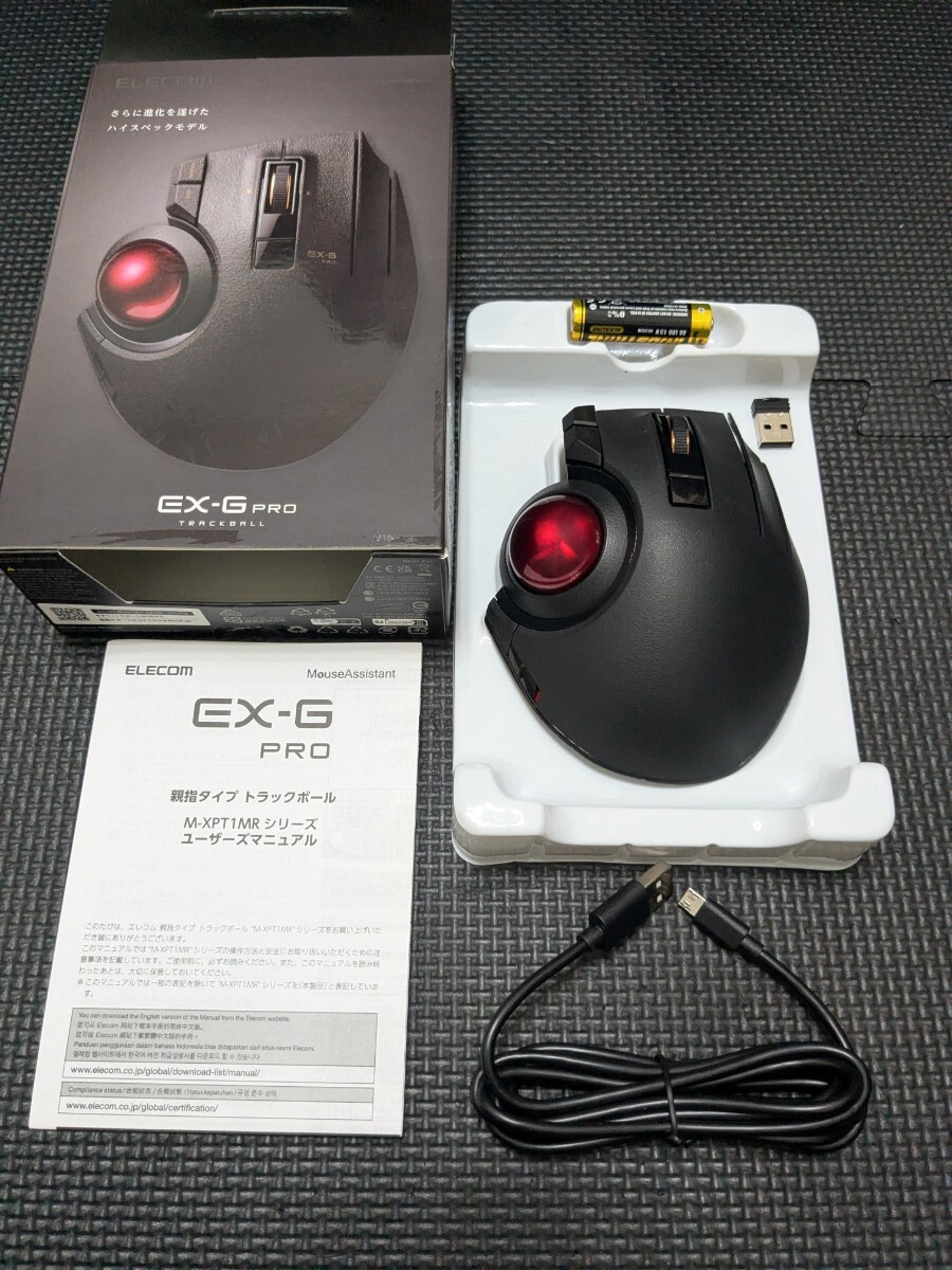 ◎0806u2628 エレコム トラックボールマウス 親指 8ボタン 無線 Bluetooth ブラック M-XPT1MRBK 拍卖