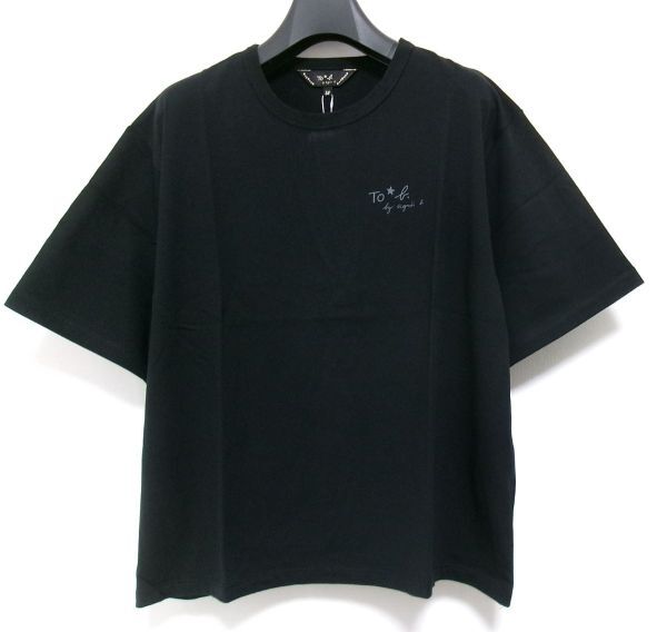 新品★agnes b. アニエスベー★ニューロゴショートボーイズTシャツ★38 綿100% ブラック拍卖