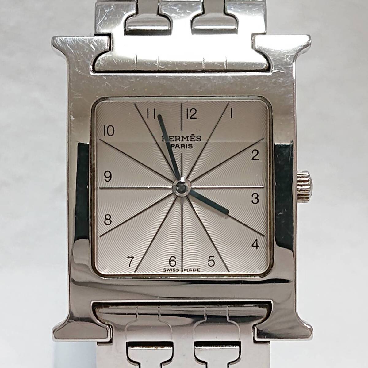 【1円スタート!!】エルメス Hウォッチ HERMES H-WATCH HH1.510 クォーツ メンズ 腕時計拍卖
