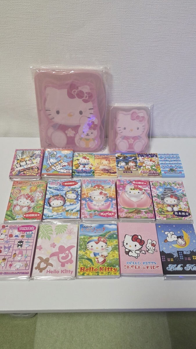 ハローキティ 海外レターセット ペン付きミニメモ 4連、6連のパタパタメモ帳 3パックメモのバラ売り拍卖