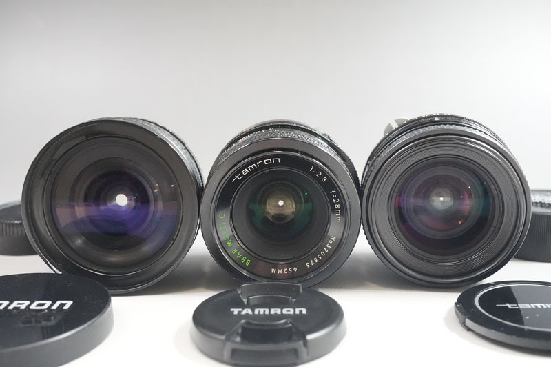 1円~【F766】Tamron/タムロン CW-28 BBAR MULTI C. 1:2.8 f=28mm Model 01B TAMRON 24mm f/2.5 Model 151B TAMRON SP17mm f/3.5拍卖