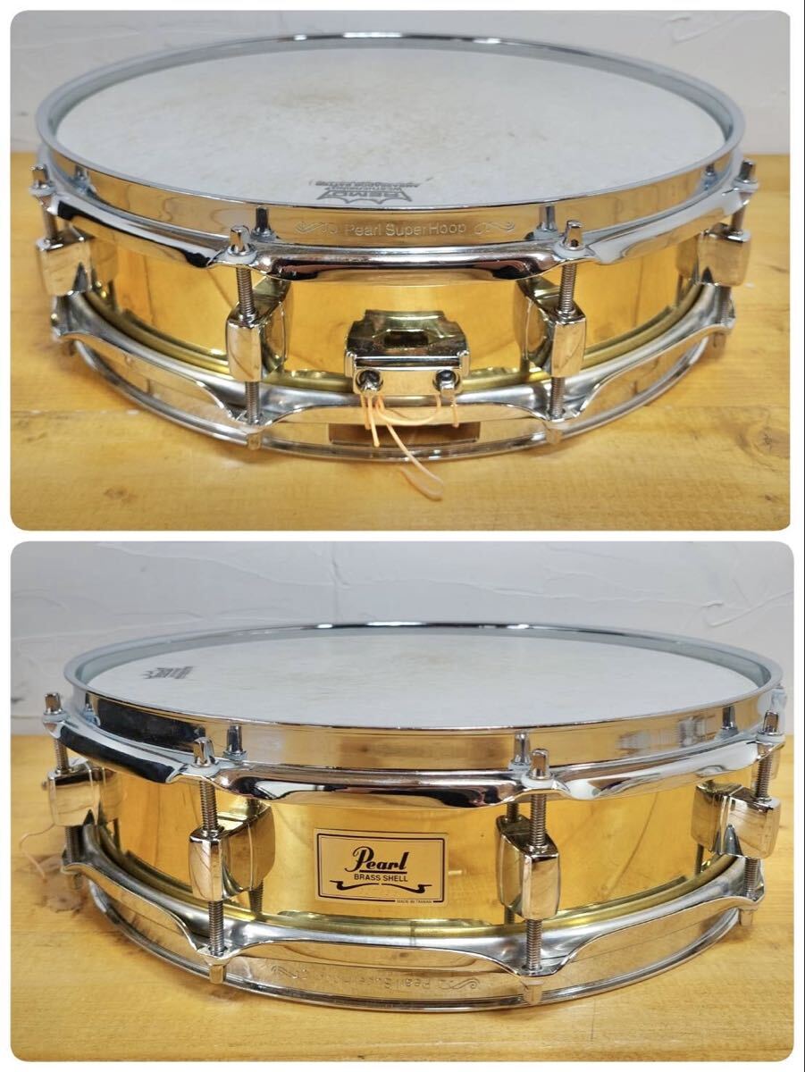 YA60604 Pearl Brass Shell パール スネアドラム 14インチ 各部確認済拍卖
