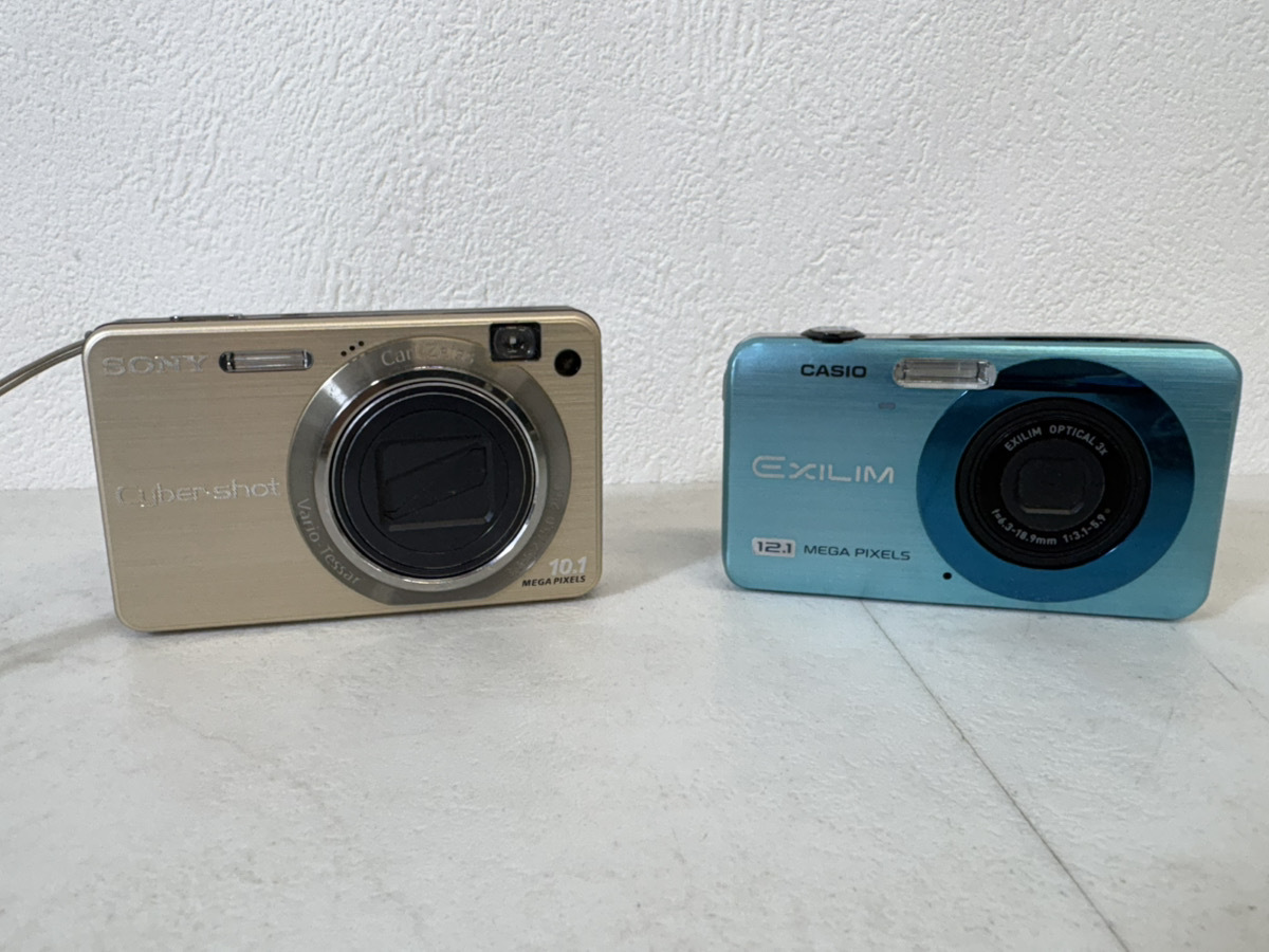 14706-044★SONY Cyber-shot DSC-W170 CASIO EXILIM EX-Z90 コンパクトデジタルカメラ 2台セット コンデジ まとめ売り★拍卖