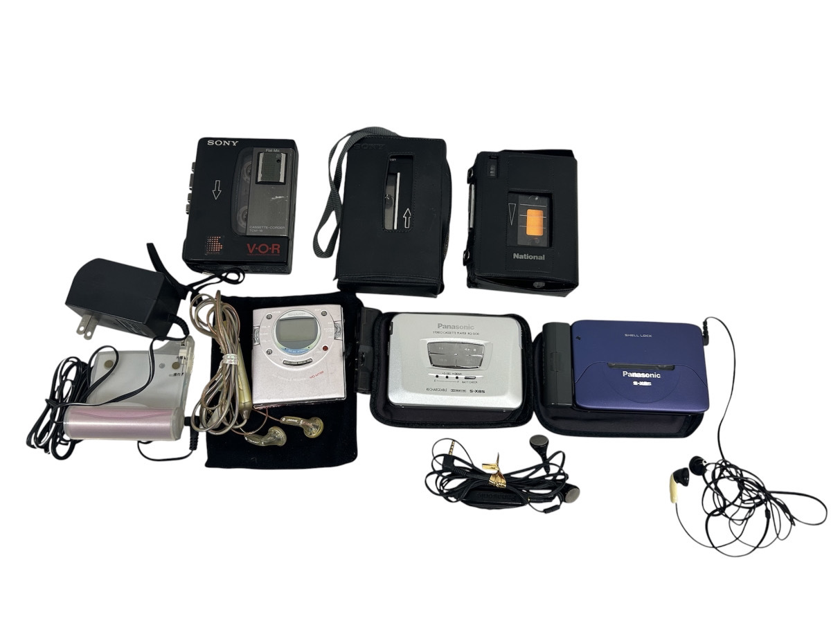 14789-012★ポータブルオーディオ機器6台まとめ/Panasonic/SHARP/SONY/National/MDレコーダー/ステレオカセットプレーヤー/他/現状品★拍卖