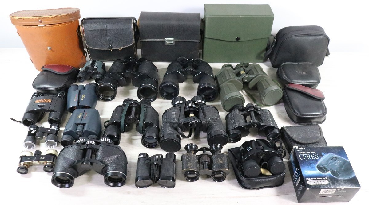 【ト足】双眼鏡 まとめ ニコン nikon Green beret super star Kenko Ceres ケース付き 観察 ライブ EIKOW Nicca CO000CMM01拍卖