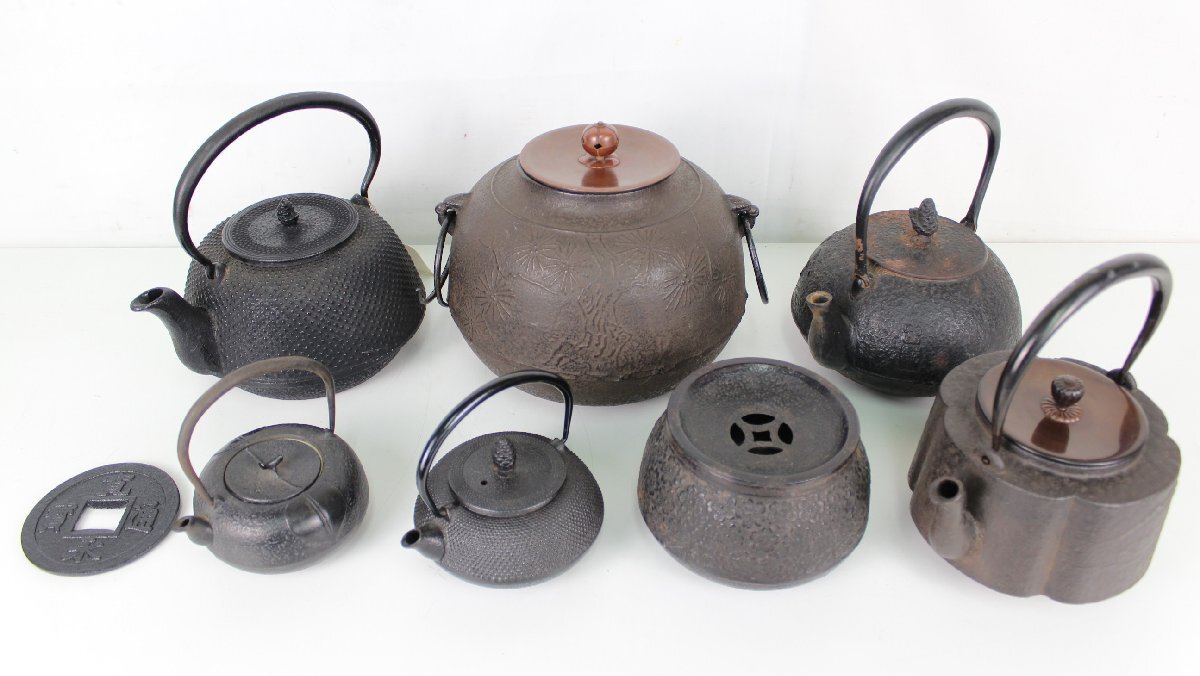 【ト福】鉄器 鉄瓶 まとめ 総重量約13kg 南部鉄器 急須 茶釜 鍋元 金属工芸 伝統工芸品 和風 アンティーク 昭和レトロ LC000LLS90拍卖