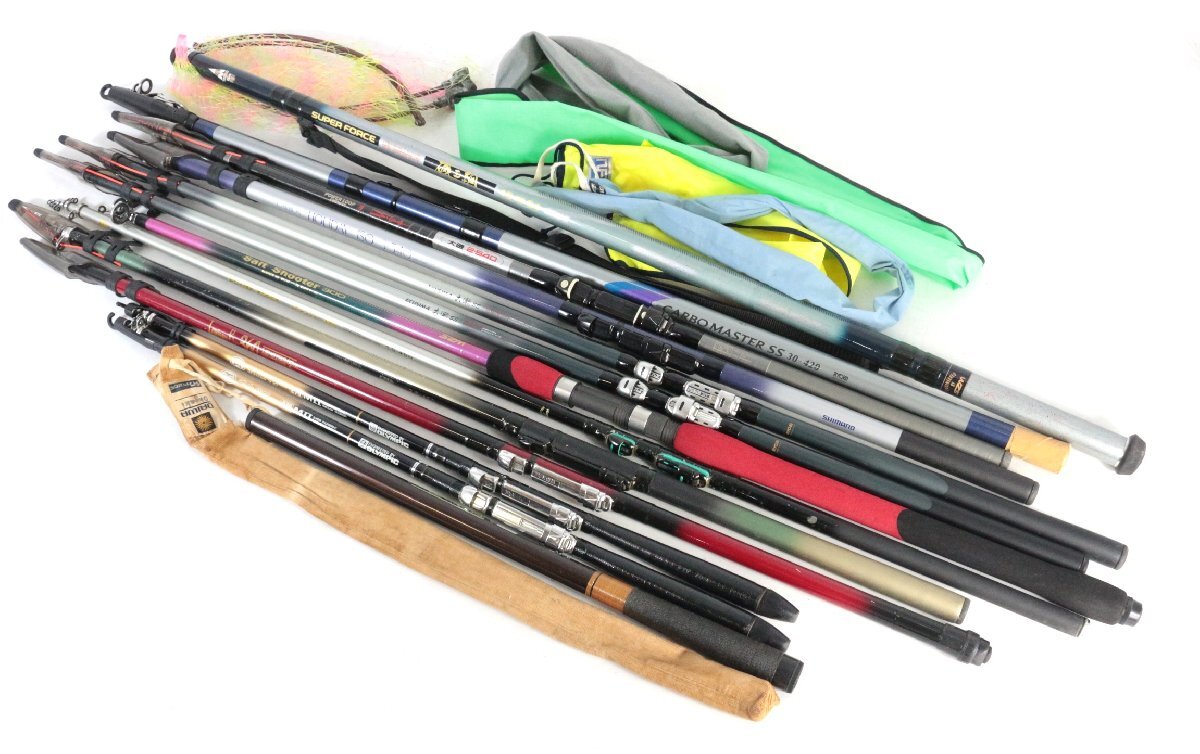 【ト足】 磯竿 磯玉網 投げ竿 のべ竿 釣竿 まとめ NFT SHIMANO シマノ DAIWA RYOBI SZM フィッシング 海釣り CO000CHH08拍卖