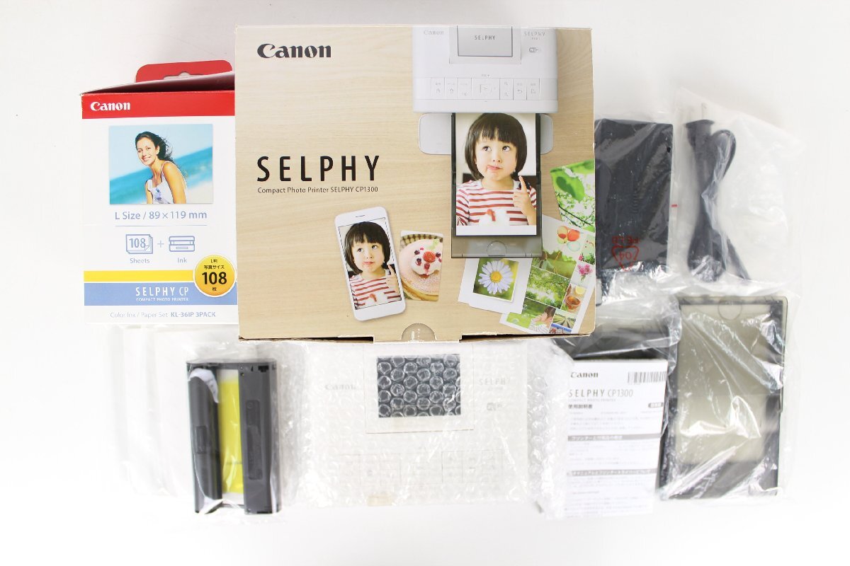 【ト福】Canon キヤノン SELPHY CP1300 コンパクトフォトプリンター 通電のみ確認 元箱あり カラーインク・ペーパー付属 LDZ01LLS78拍卖