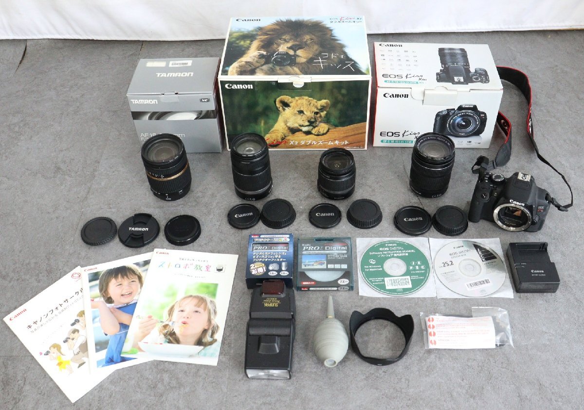 【ト長】カメラ まとめ品 Canon EOS Kiss X6i 一眼レフ デジカメ EF-Sレンズ 18-55mm 55-250mm zoomレンズ 18-135mm AF18-270mm IR052IOA47拍卖