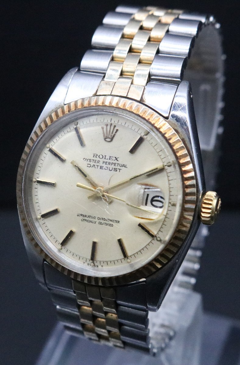 【ト足】ROLEX DATEJUST ロレックス デイトジャスト 1601 オイスターパーペチュアル メンズ腕時計 自動巻き 3針 ゴールド系 CD749CMM2A拍卖