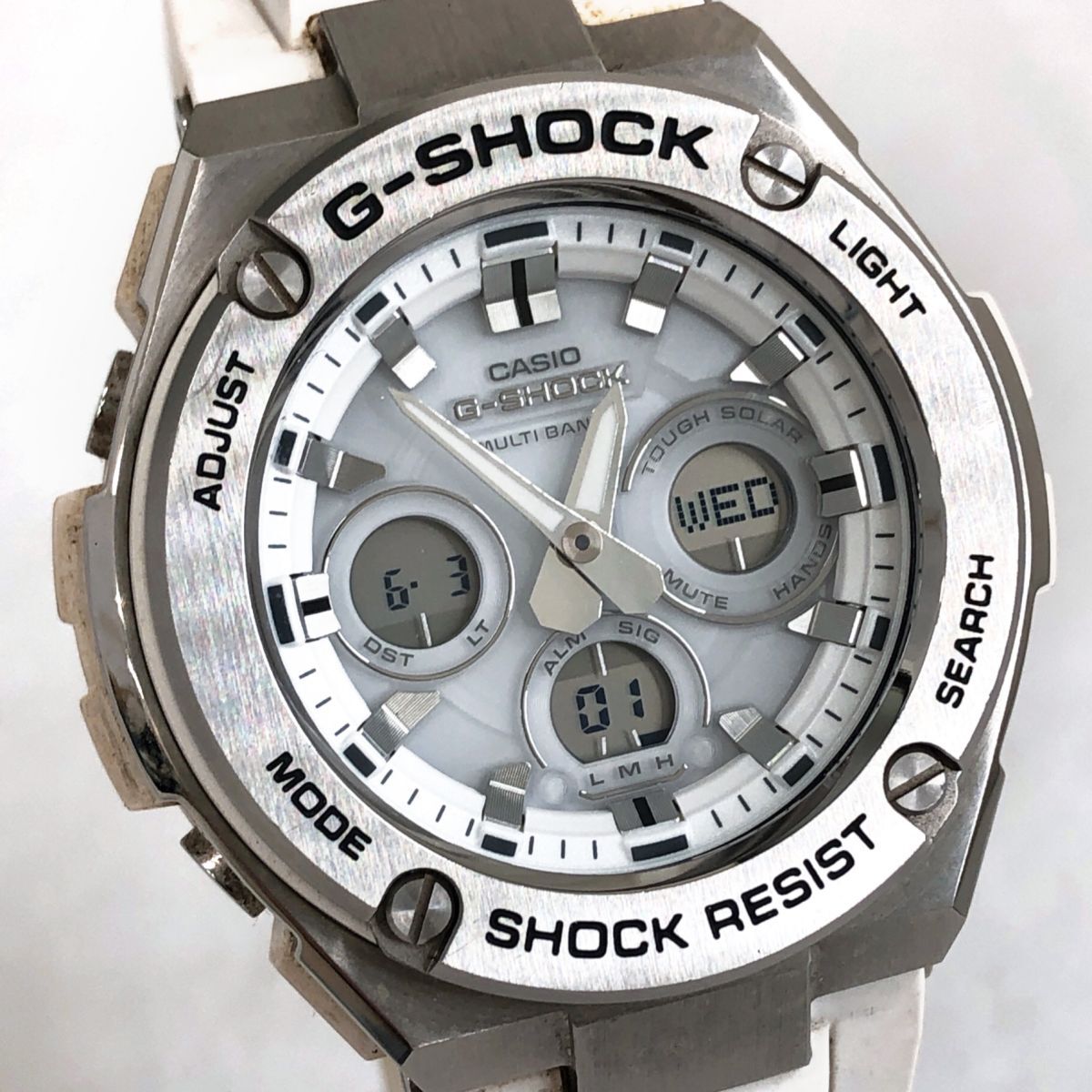 美品 CASIO カシオ G-SHOCK ジーショック G-STEEL 腕時計 GST-W310-7AJF 電波ソーラー タフソーラー アナデジ マルチバンド6 動作確認済み拍卖