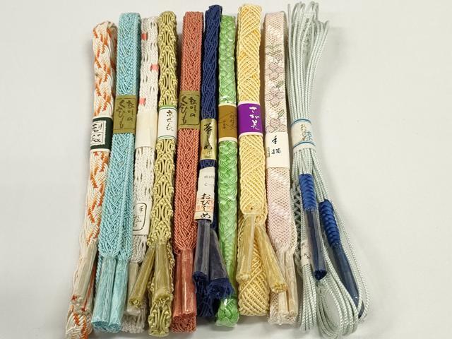 平和屋着物*夏物 和装小物 帯締め10本セット レース織 手描き 組紐 正絹 逸品 未使用 DABD8283zzz拍卖