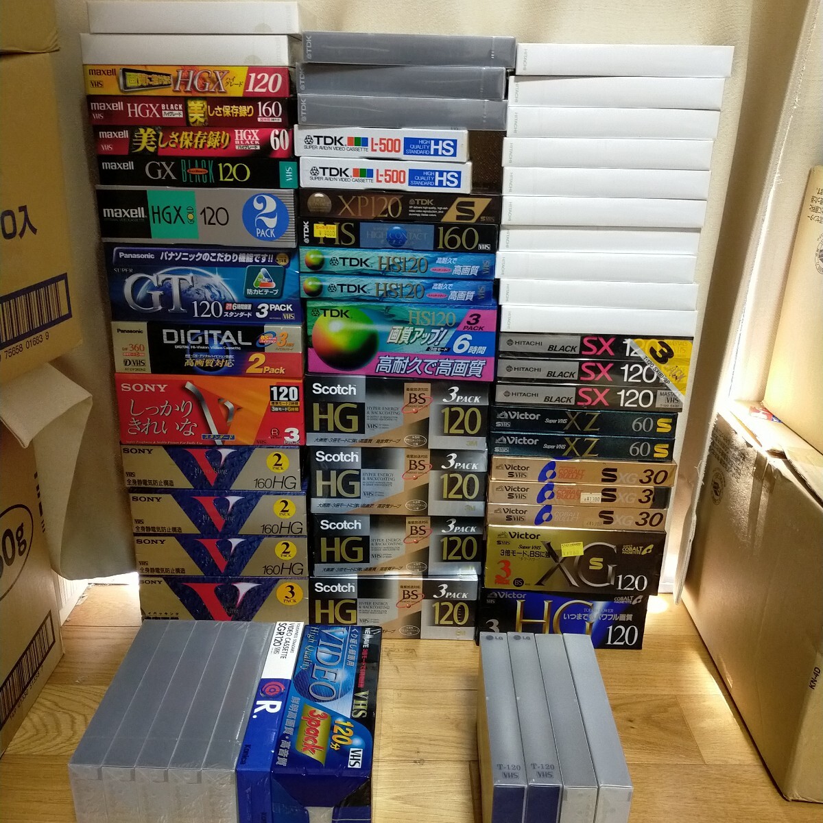 ビデオテープ VHS ビデオ まとめ 大量 セット SONY TDK maxell Panasonic Victor Scotch HITACHI ゆうパック140サイズ 同梱不可 XZ XG HG拍卖