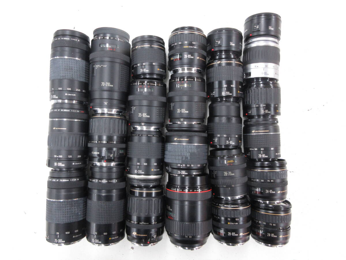 (7034N)ジャンク Canon EF 24-85mm 3.5-4.5 28-70mm 3.5-4.5 Ⅱ 28-105mm 3.5-4.5 75-300mm 4-5.6 Ⅲ等キヤノン まとめてセット 25本 拍卖