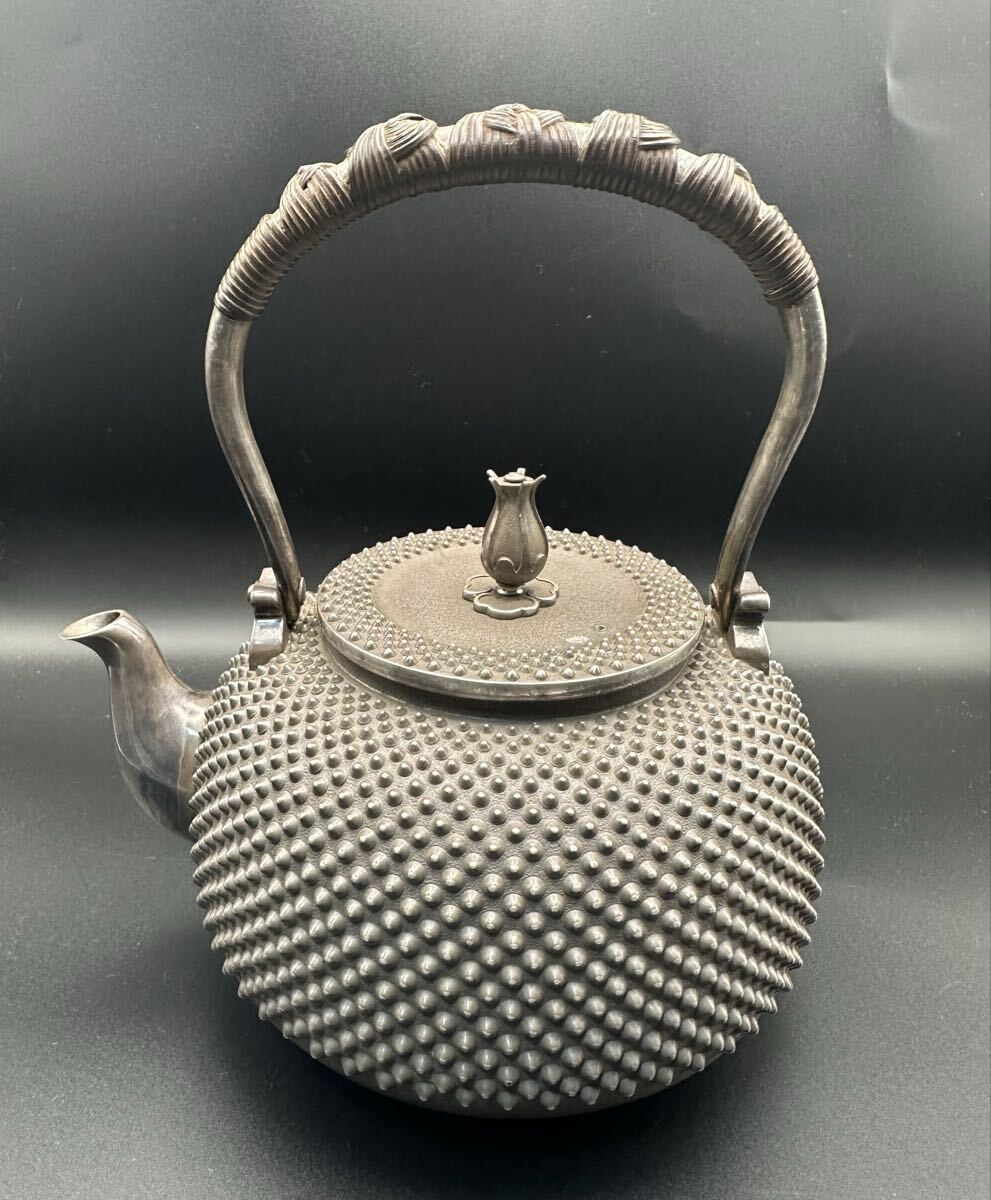 【1円スタート】徳力 純銀 煎茶道具 金属工芸 急須 南部鉄器 茶道具 581g拍卖