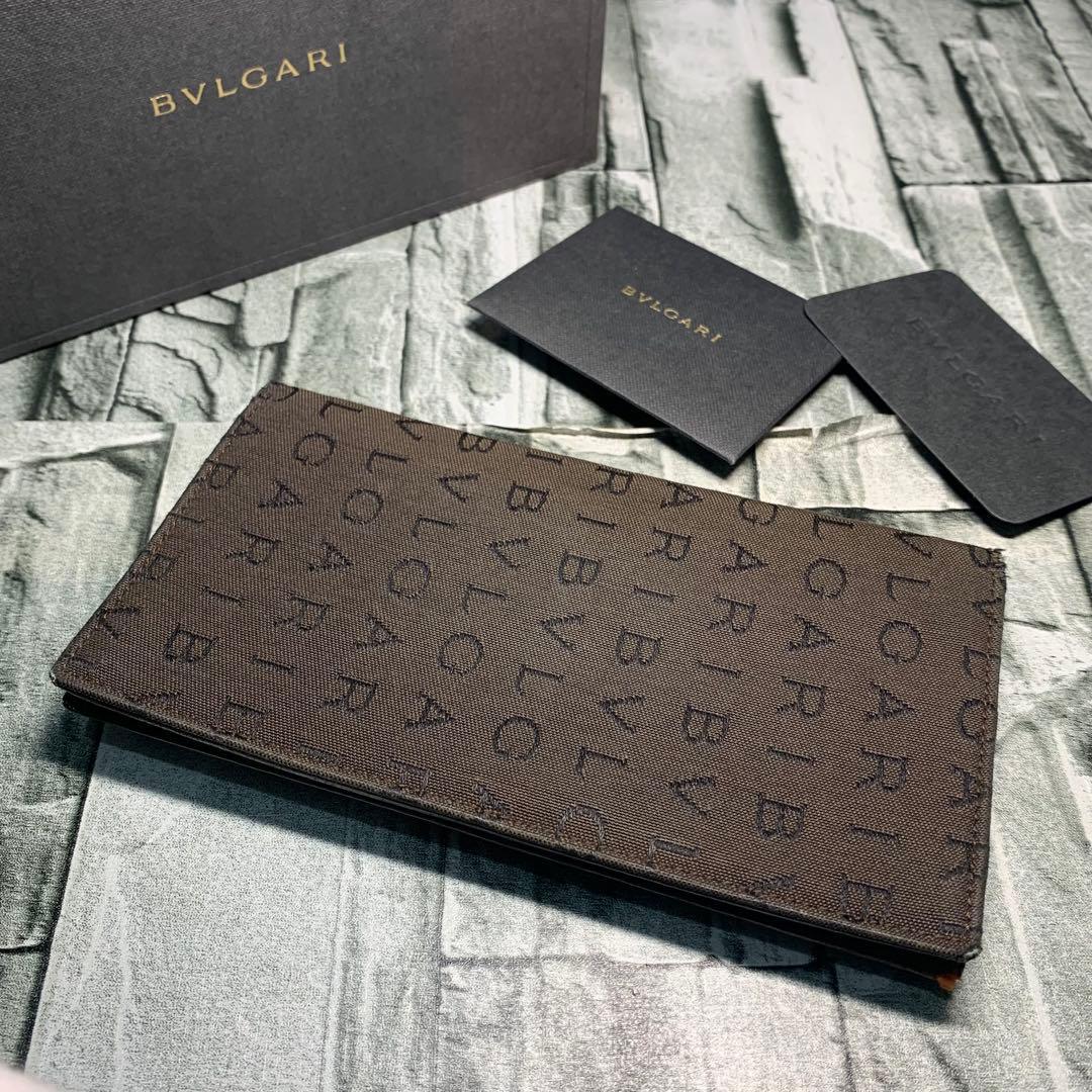 BVLGARI ブルガリ モノグラム 札入れ ロゴマニア ブラウン ユニセックス拍卖