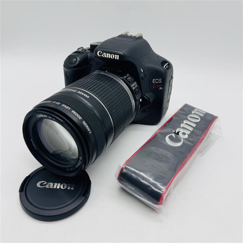 (A) Canon キャノン DS126271 EOS Kiss X4 デジタル一眼レフカメラ ボディ レンズ EFS 55-250㎜ 1:4-5.6 中古 現状品 1 円 出品 16763拍卖