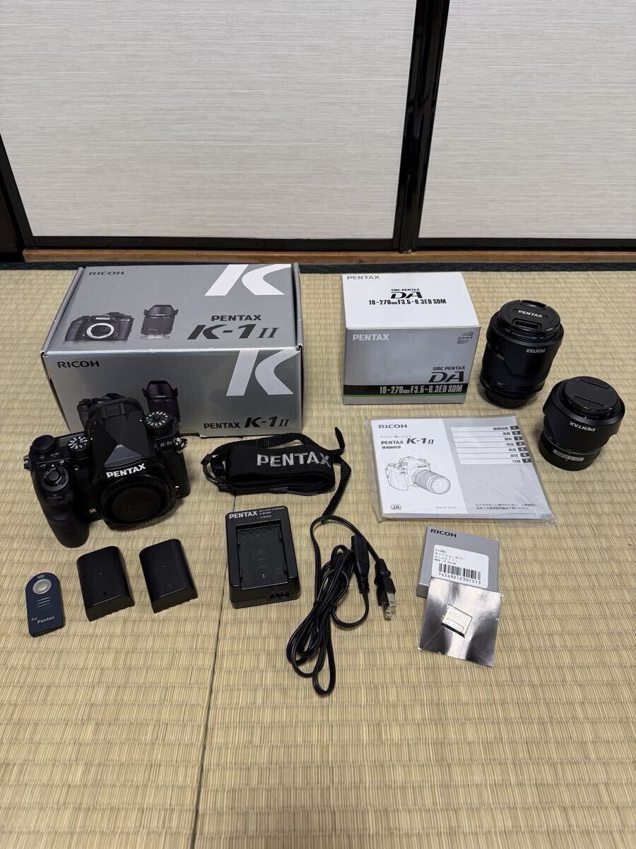 PENTAX ペンタックス K-1 Mark Ⅱ シャッター数:1,431枚 セット外レンズ 限定ホットシューカバー等拍卖