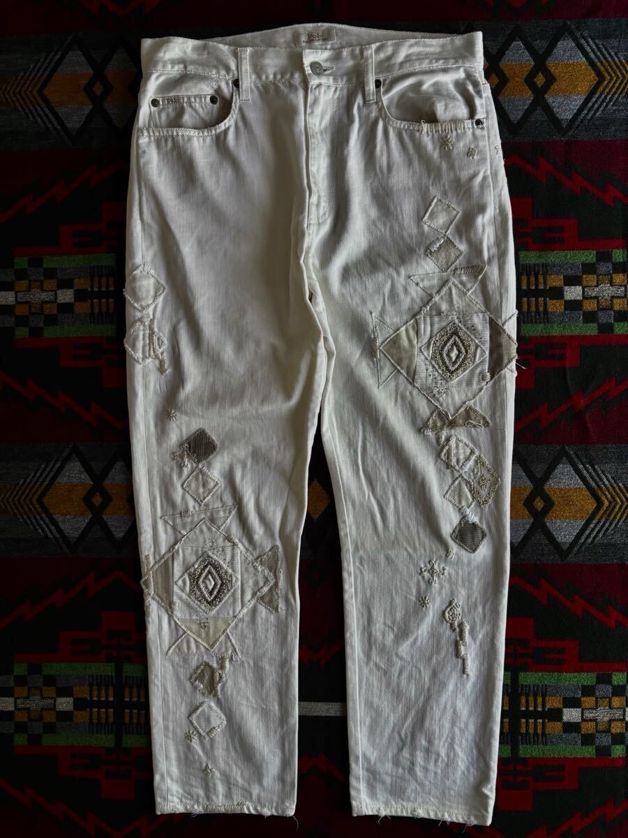 POLO Ralph Lauren PATCHWORK AVERY JEANS 29 (RRL ビンテージ デニム パンツ拍卖