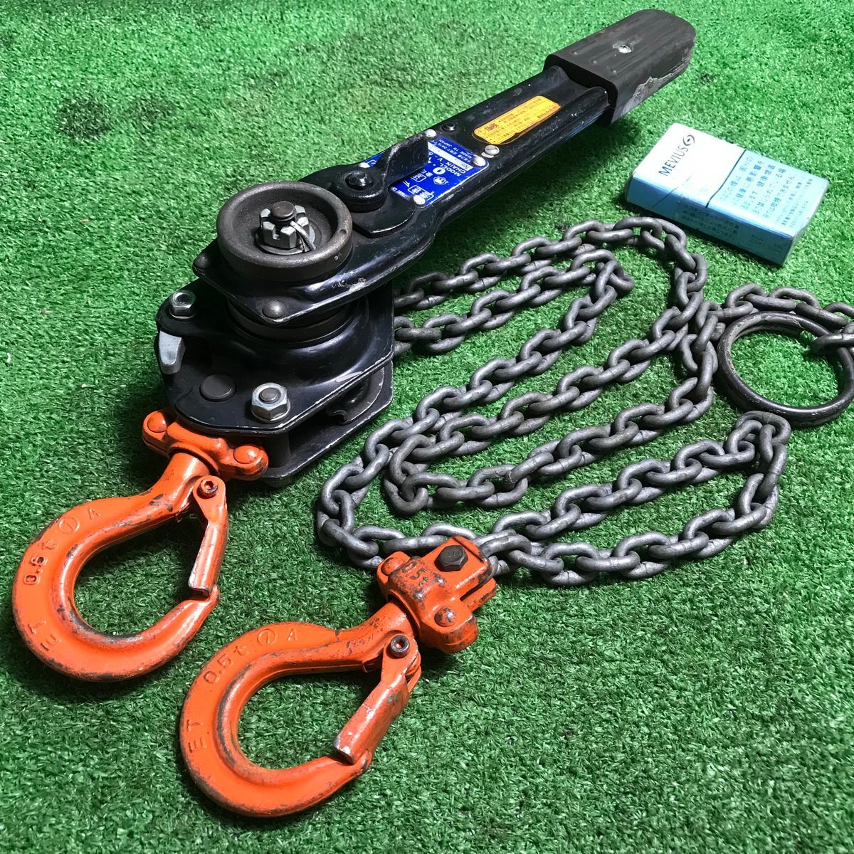 誠飯q157 エレファント 象印 ■0.5t レバーブロック『YⅡ-50』揚程約1.6m ガッチャ 荷締機 荷締め機拍卖