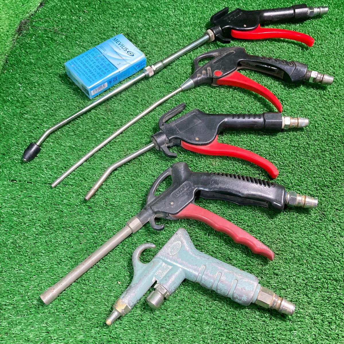 澤清J498 SK11/E-value/キンキ他 エアダスター エアーガン■常圧 ノズル長(15/100/110/200/180-300mm伸縮) エアツール★計5本セット拍卖
