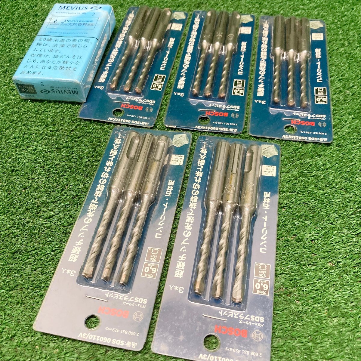 士落Q452 BOSCH ■先端超硬チップ SDSプラスビット ドリル コンクリート・石材用 φ5mm×9本、φ6mm×6本 全長110mm有効長50mm★15本セット拍卖