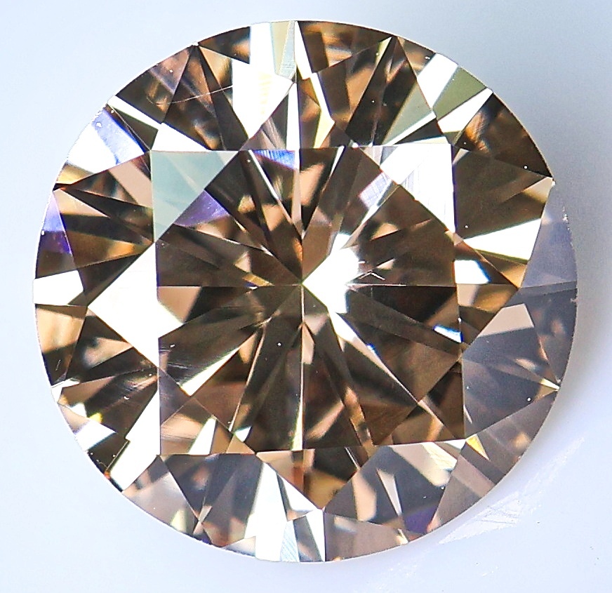 【100円~】1.183ct!VS2!天然ダイヤ FANCY LIGHT BROWN(ナチュラルカラー)RD拍卖